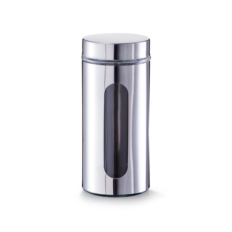 zeller-present-k-che-vorratsglas-1200-ml-edelstahldeckel image 1
