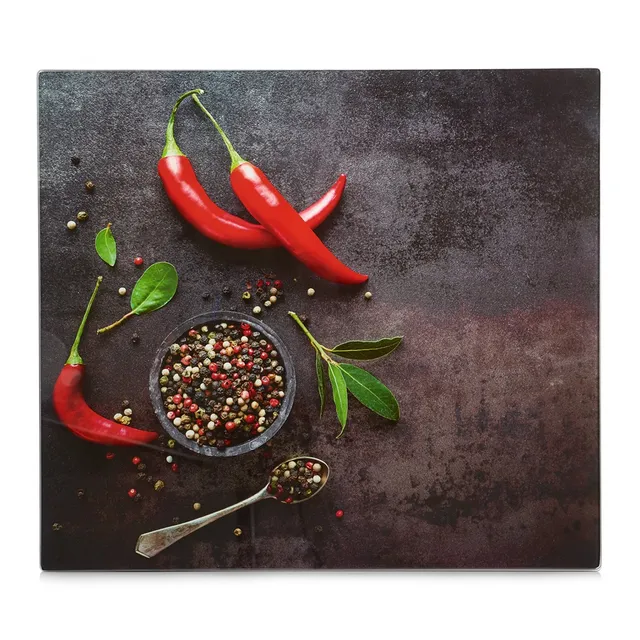 zeller-present-herdblende-chili-glas-anthrazit-abdeckplatte image 1