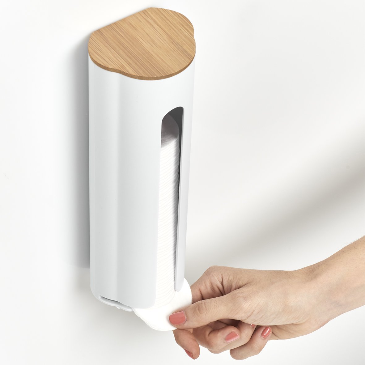 zeller-present-home-living-wattepad-spender-wattepadbox-wei-bambus image 3