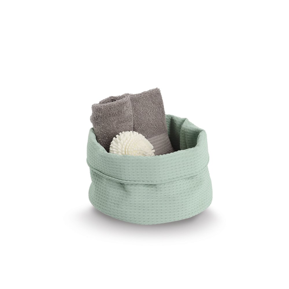 zeller-present-home-living-aufbewahrungskorb-waffelpiqu-mint image 3