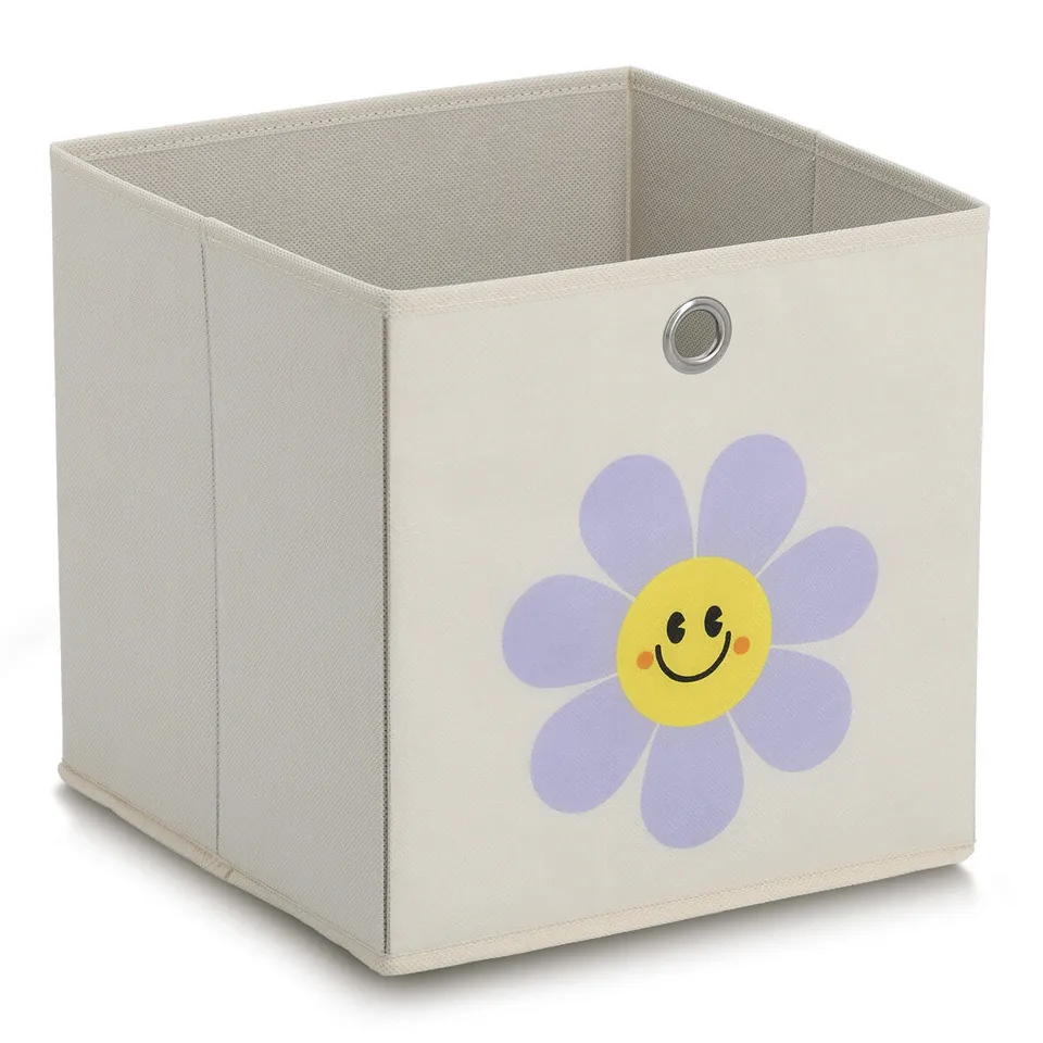 zeller-present-home-living-aufbewahrungsbox-happy-flower-creme image 1