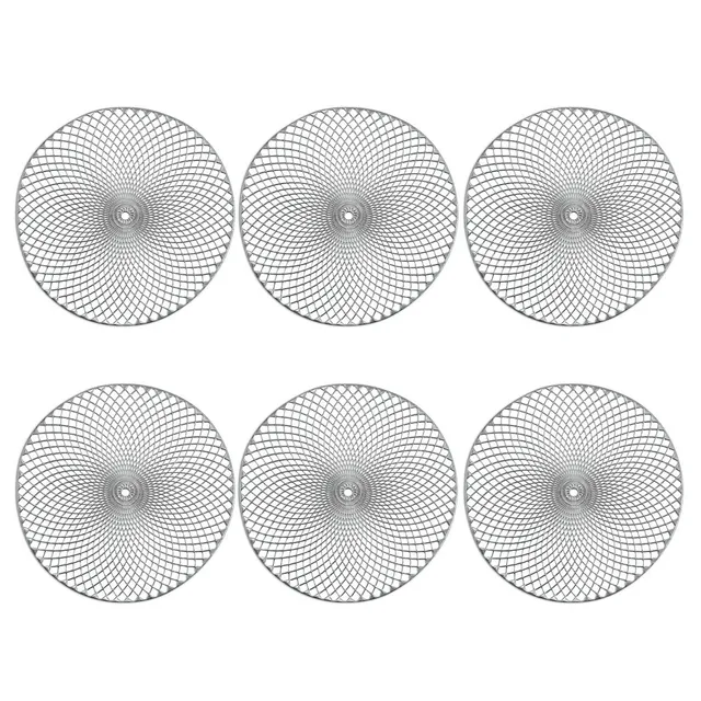 zeller-present-table-platzset-mandala-6er-silber-pvc image 1