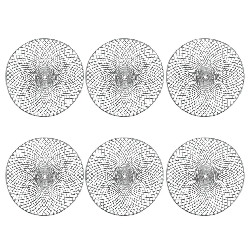 zeller-present-table-platzset-mandala-6er-silber-pvc image 1