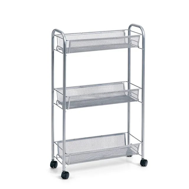 zeller-present-home-living-rollwagen-3-lagig-mesh-stahl image 1