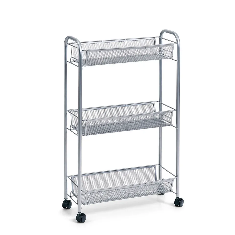 zeller-present-home-living-rollwagen-3-lagig-mesh-stahl image 1