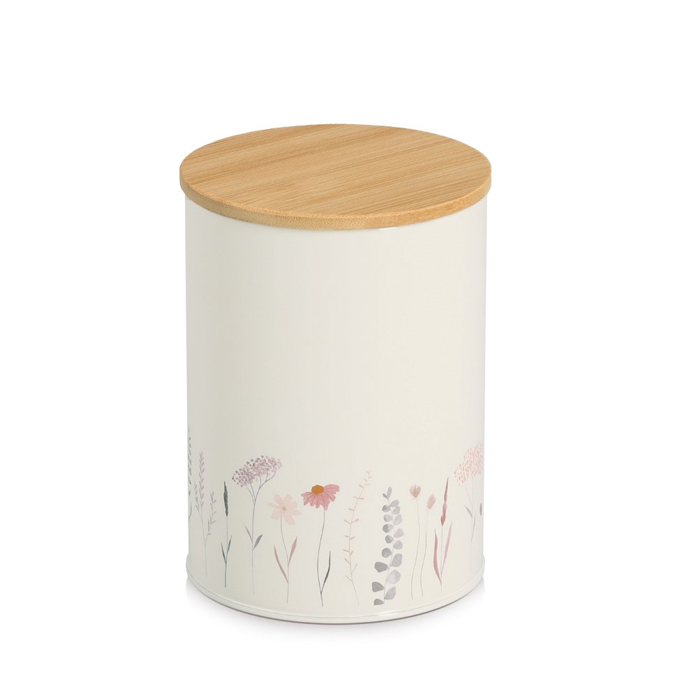zeller-present-vorratsdose-flowers-1400-ml-bambusdeckel image 1
