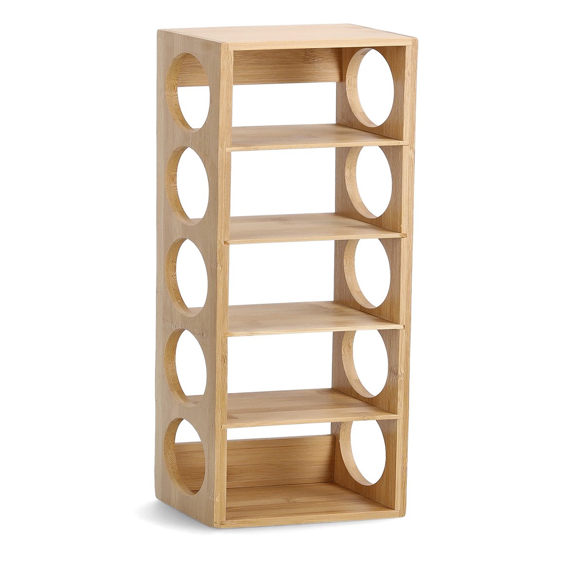 zeller-present-home-living-weinregal-bambus-f-r-5-flaschen-stapelbar image 3