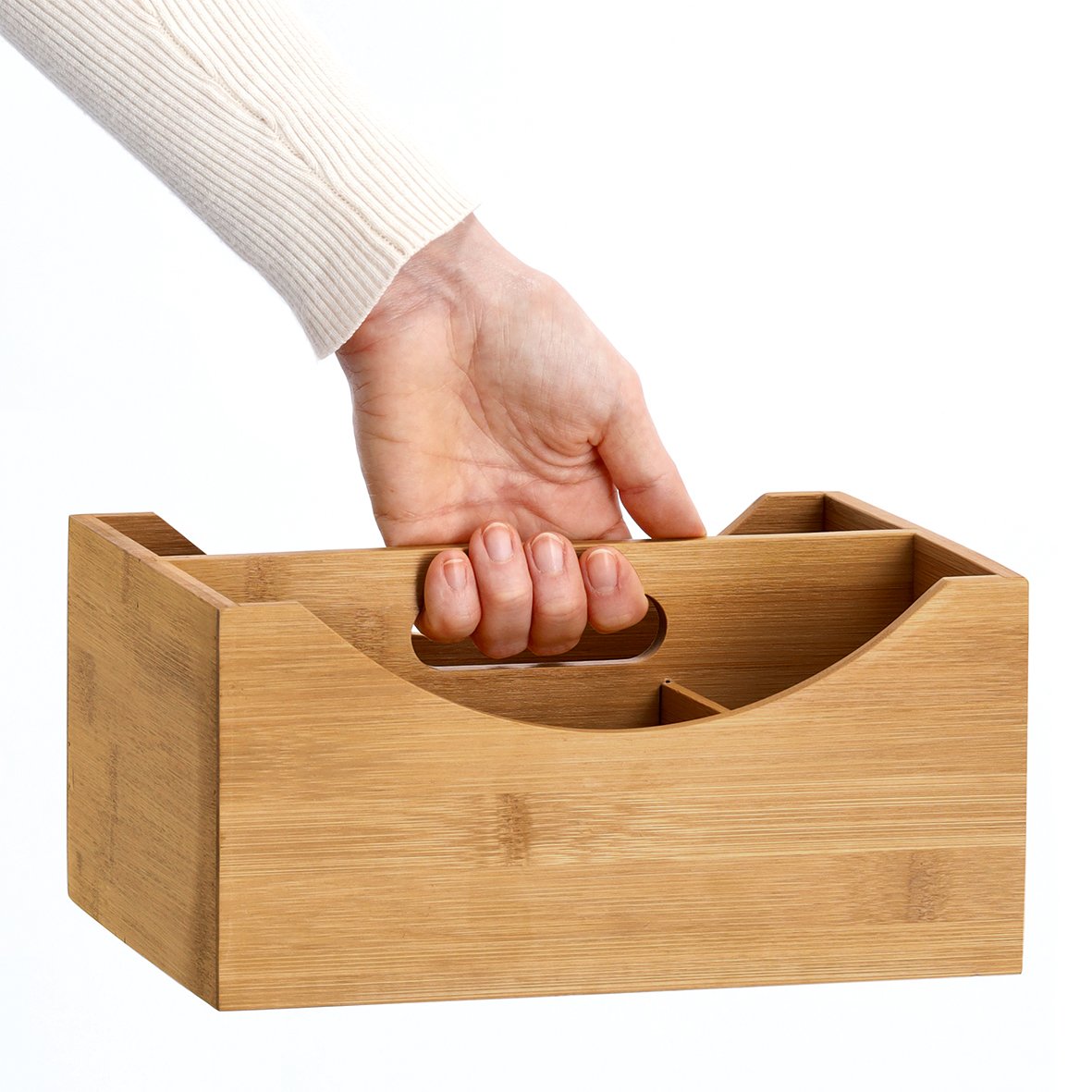 zeller-present-home-ordnungsbox-mit-griff-bambus-mdf-stabil image 2