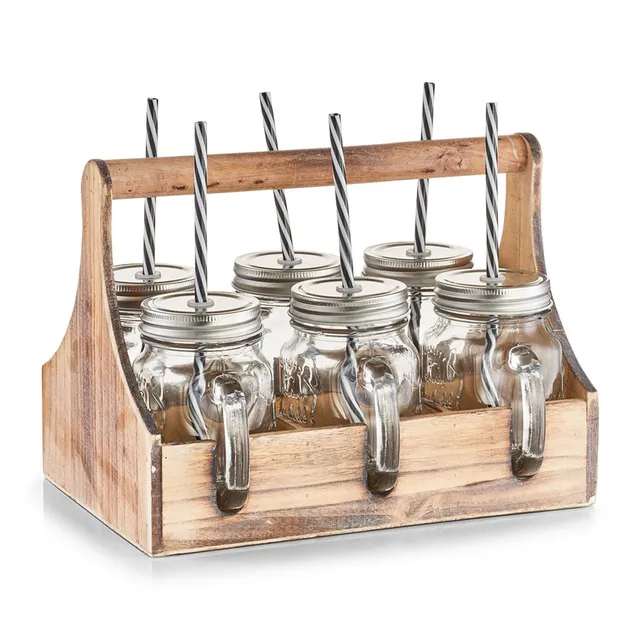 zeller-present-k-che-trinkgl-ser-set-7-tlg-mit-holzkiste image 1
