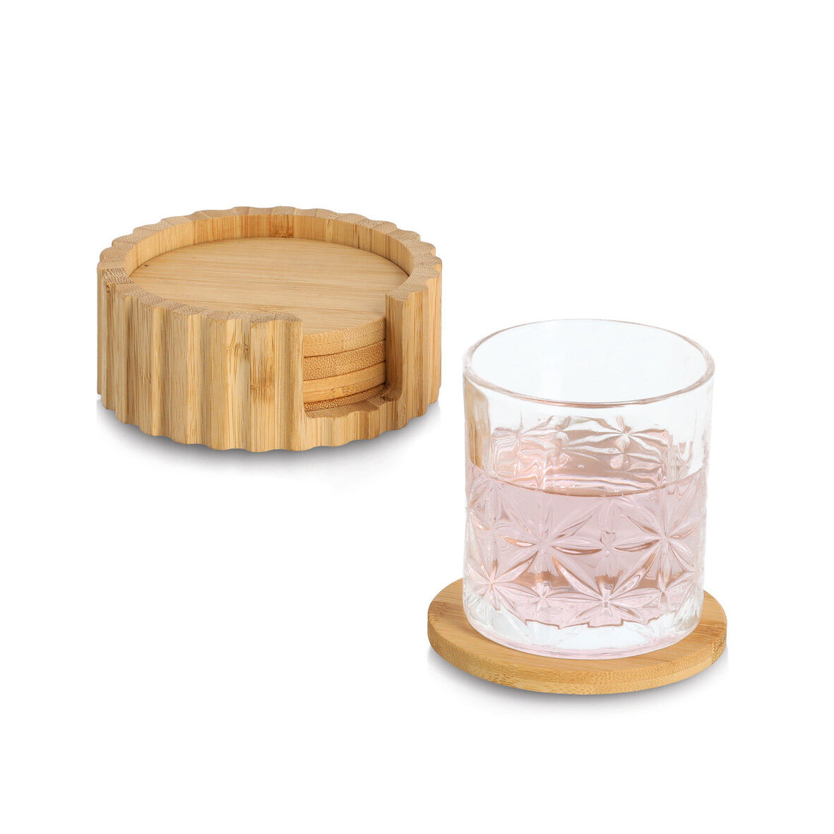 zeller-present-table-glasuntersetzer-set-6-tlg-bambus image 3