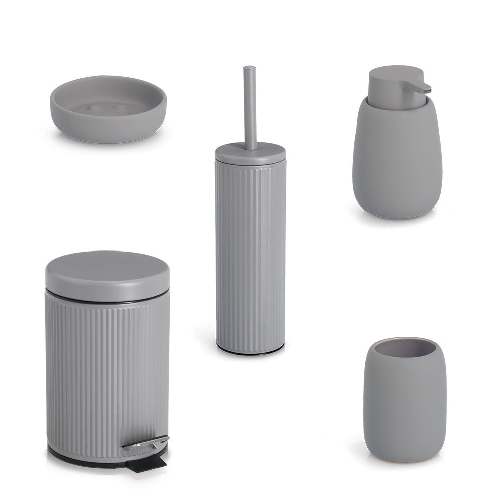 zeller-present-bad-zahnputzbecher-keramik-grau image 4