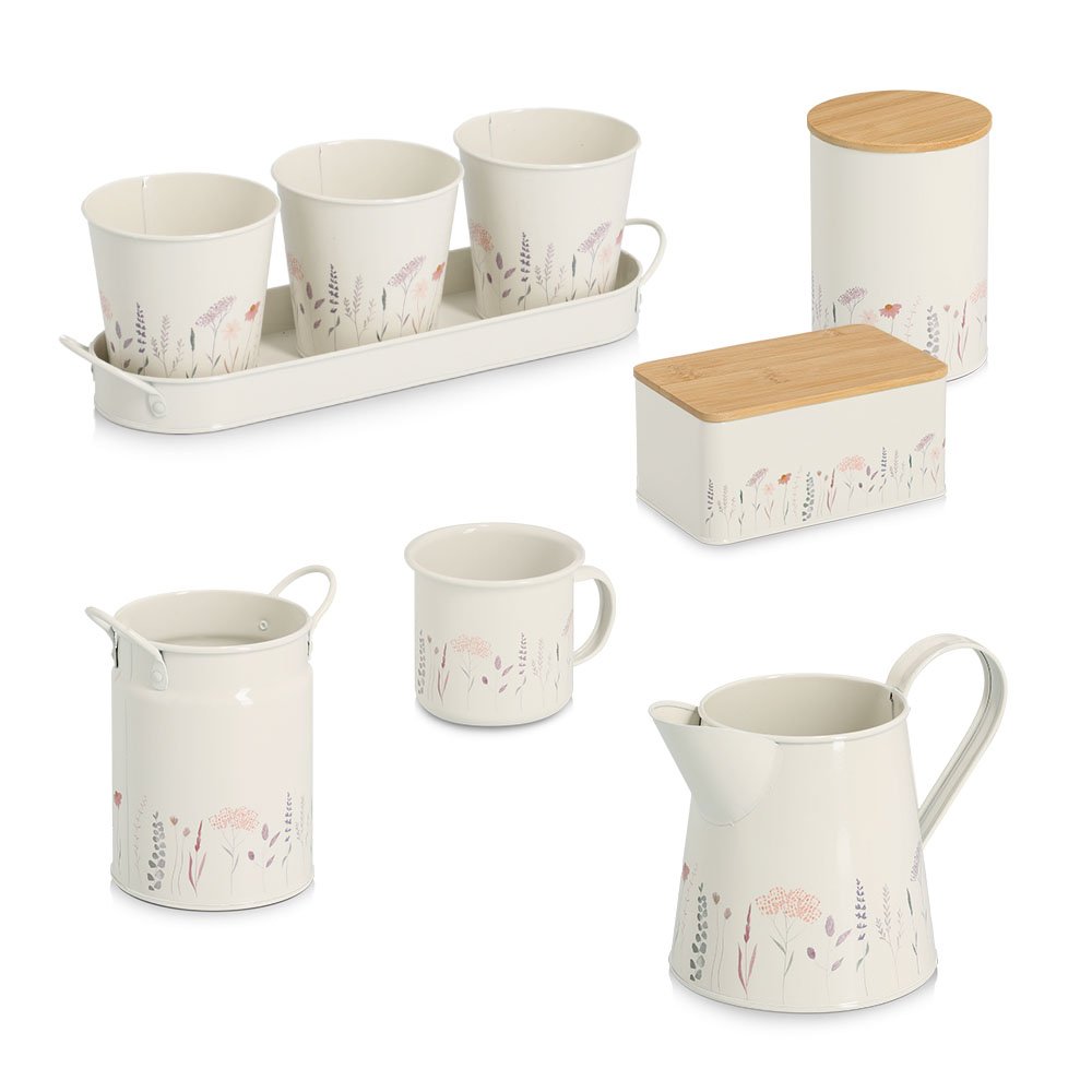 zeller-present-k-che-tasse-flowers-320-ml-metall-blumen image 2
