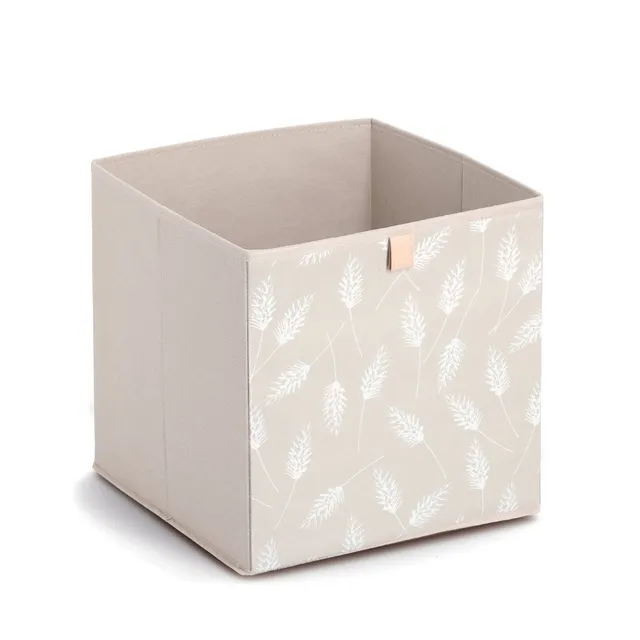 zeller-present-home-aufbewahrungsbox-pampasgrass-vlies-beige-bedruckt image 1
