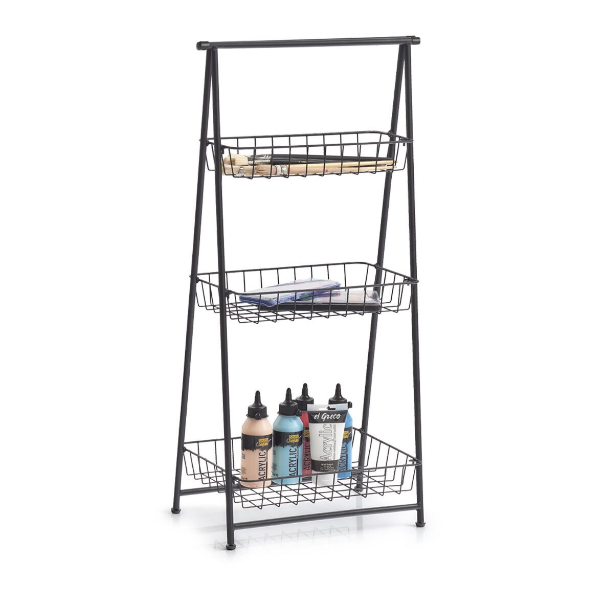 zeller-present-home-living-standregal-3-lagig-metall-schwarz image 5