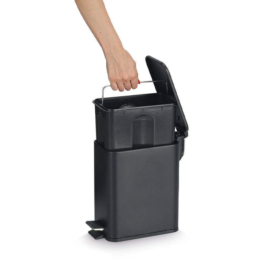 zeller-present-bad-treteimer-soft-close-5-liter-schwarz image 2