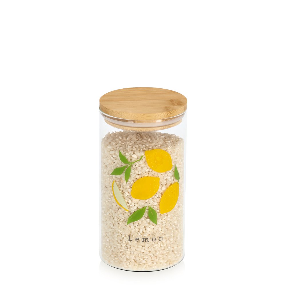 zeller-present-lemon-vorratsglas-850-ml-bambusdeckel image 4