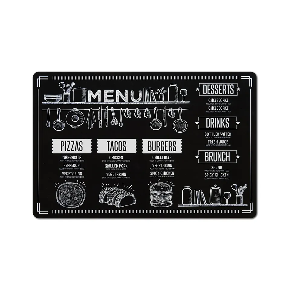 zeller-present-table-platzset-menu-kunststoff-schwarz image 1