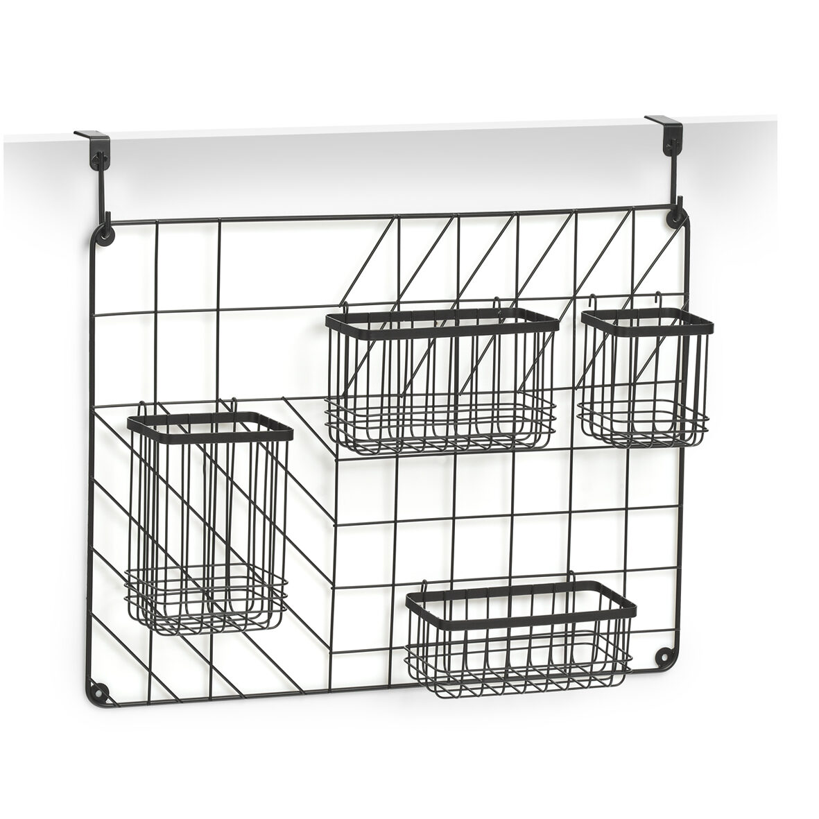 zeller-present-home-living-wand-organizer-set-5-tlg-schwarz image 5