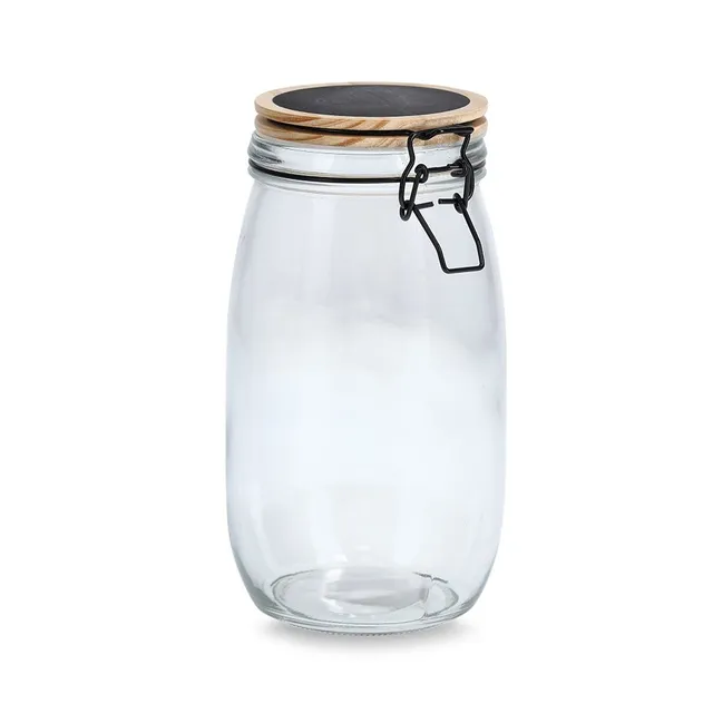 zeller-present-k-che-vorratsglas-1500-ml-b-gelverschluss-kiefer image 1