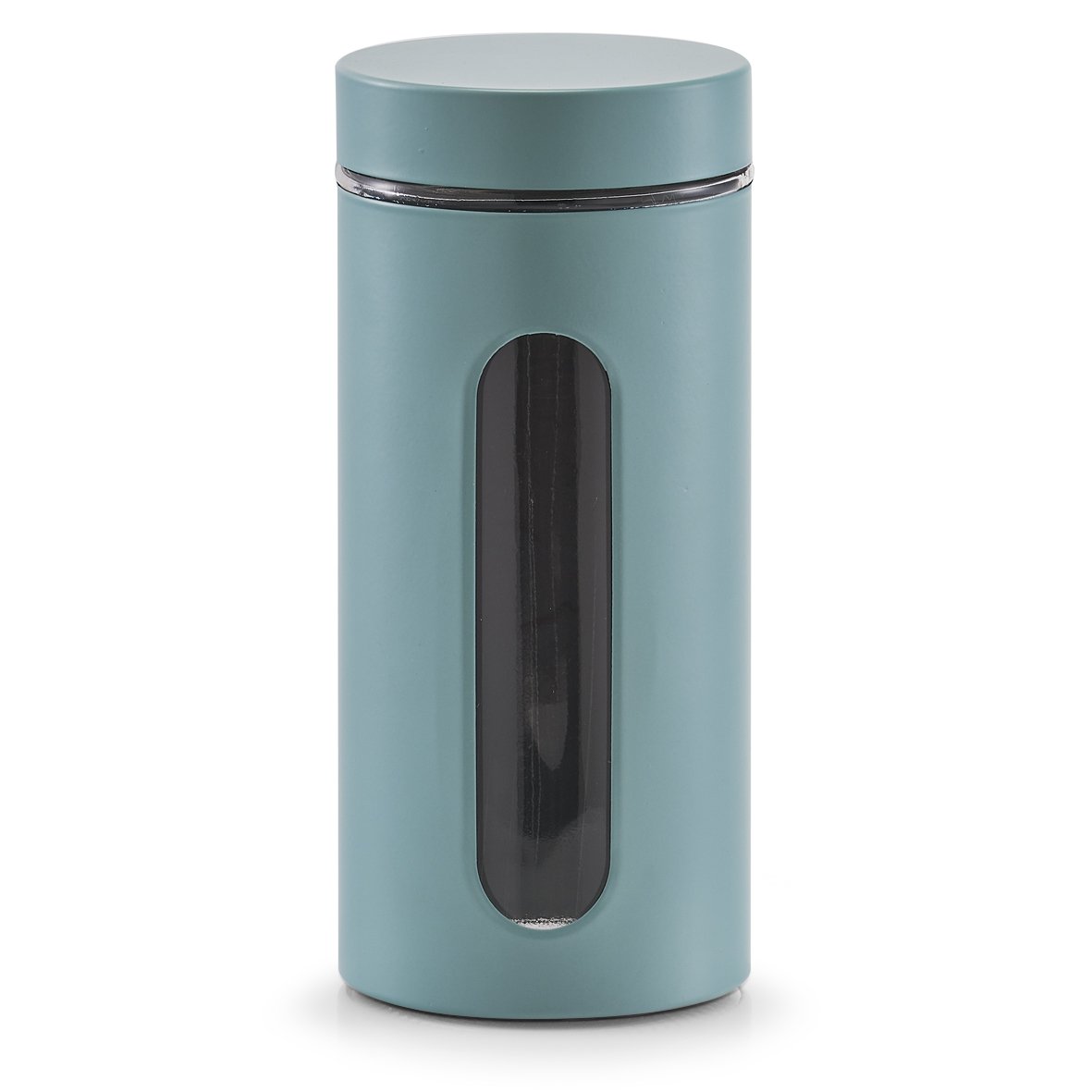 zeller-present-k-che-vorratsglas-1200-ml-eukalyptus-mit-sichtfenster image 1