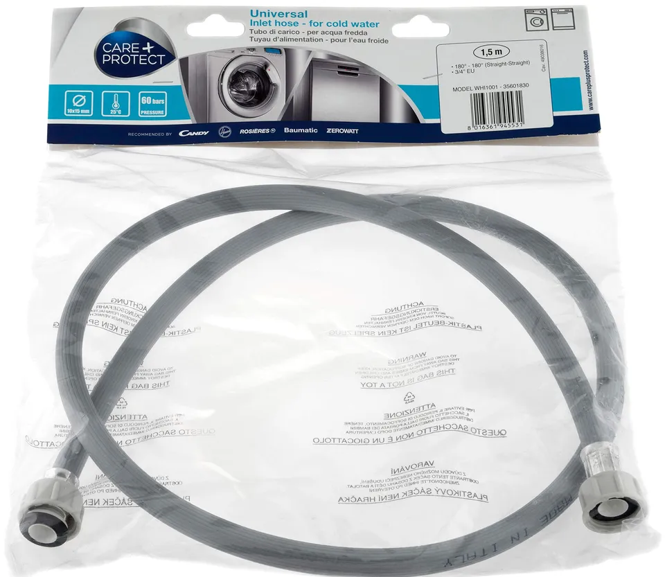 care-protect-waschen-zulaufschlauch-1-5-m-kaltwasser-universal image 1