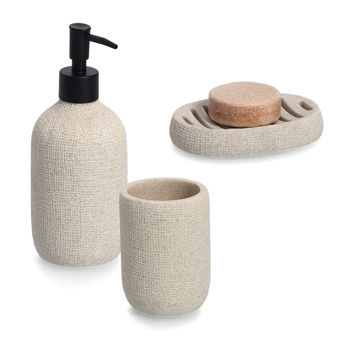 zeller-present-bad-zahnputzbecher-natural-polyresin-beige image 2