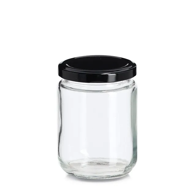 zeller-k-che-einmachglas-220-ml-metalldeckel-schwarz image 1