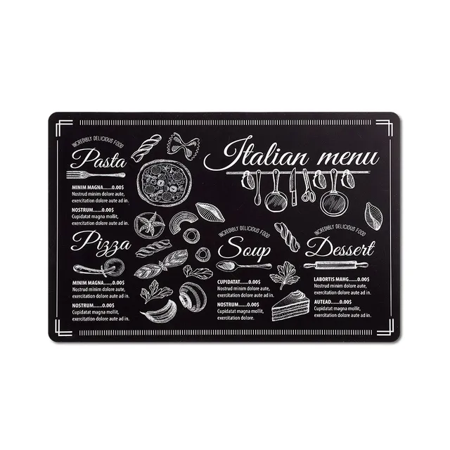 zeller-present-table-platzset-italian-menu-kunststoff-schwarz image 1