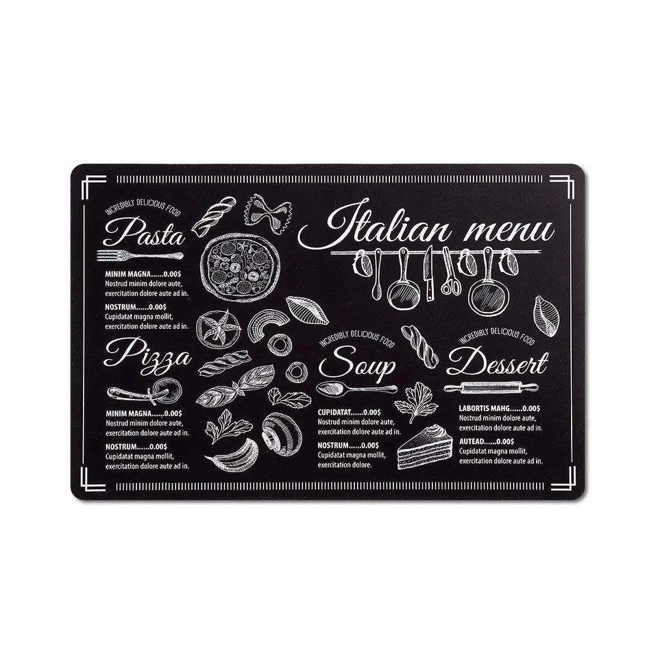 zeller-present-table-platzset-italian-menu-kunststoff-schwarz image 1