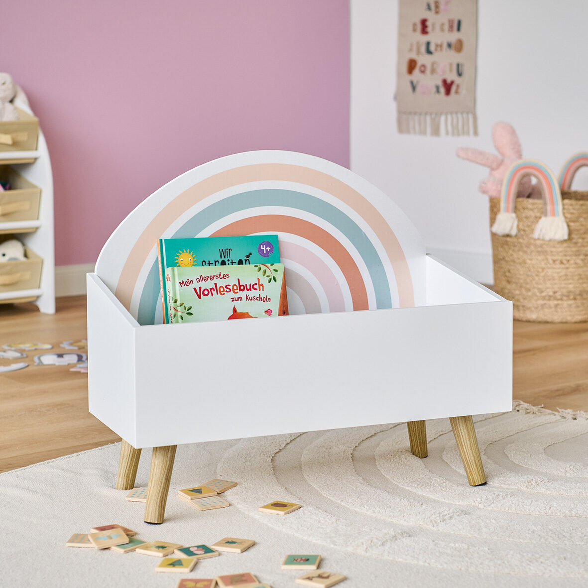 zeller-present-kids-aufbewahrungstruhe-rainbow-mdf-kiefer image 5