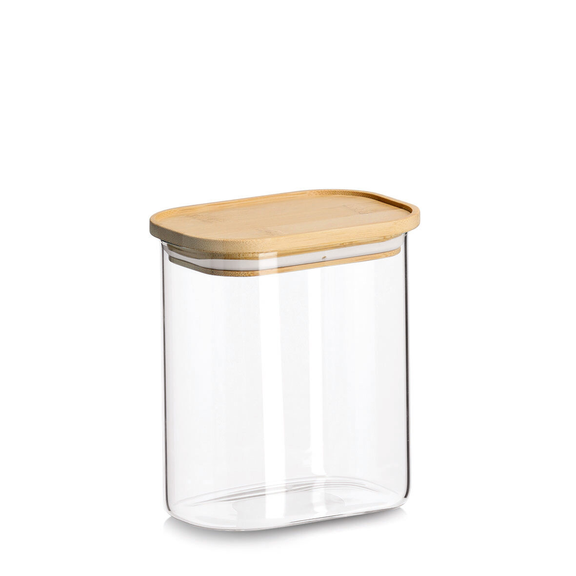 zeller-present-k-che-vorratsglas-1000-ml-mit-bambusdeckel-luftdicht image 1