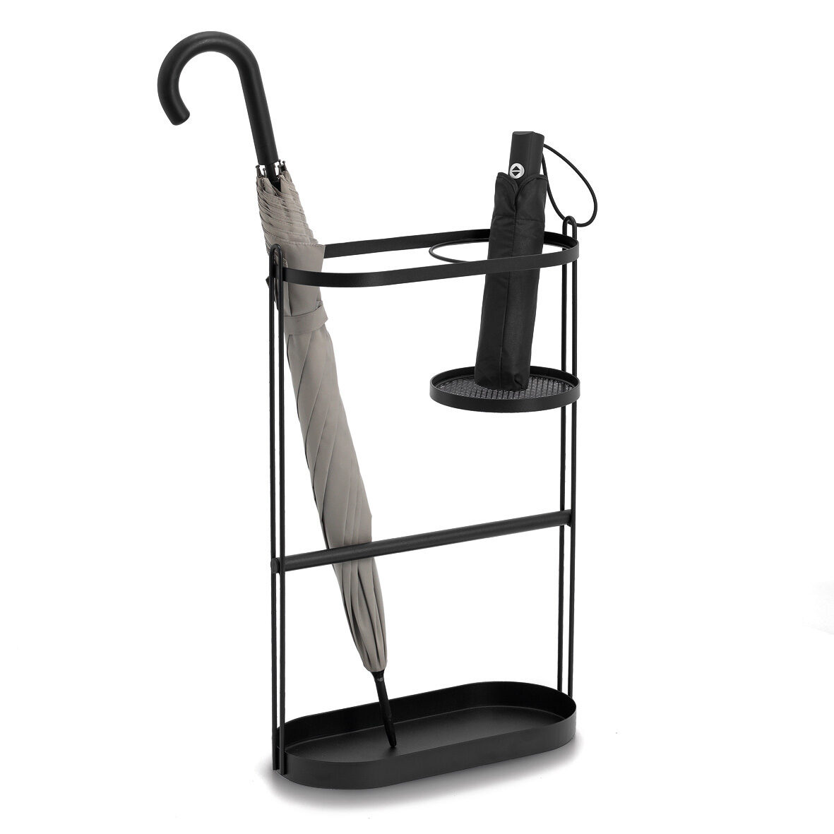 zeller-present-home-schirmst-nder-metall-schwarz-tropfschalen image 2