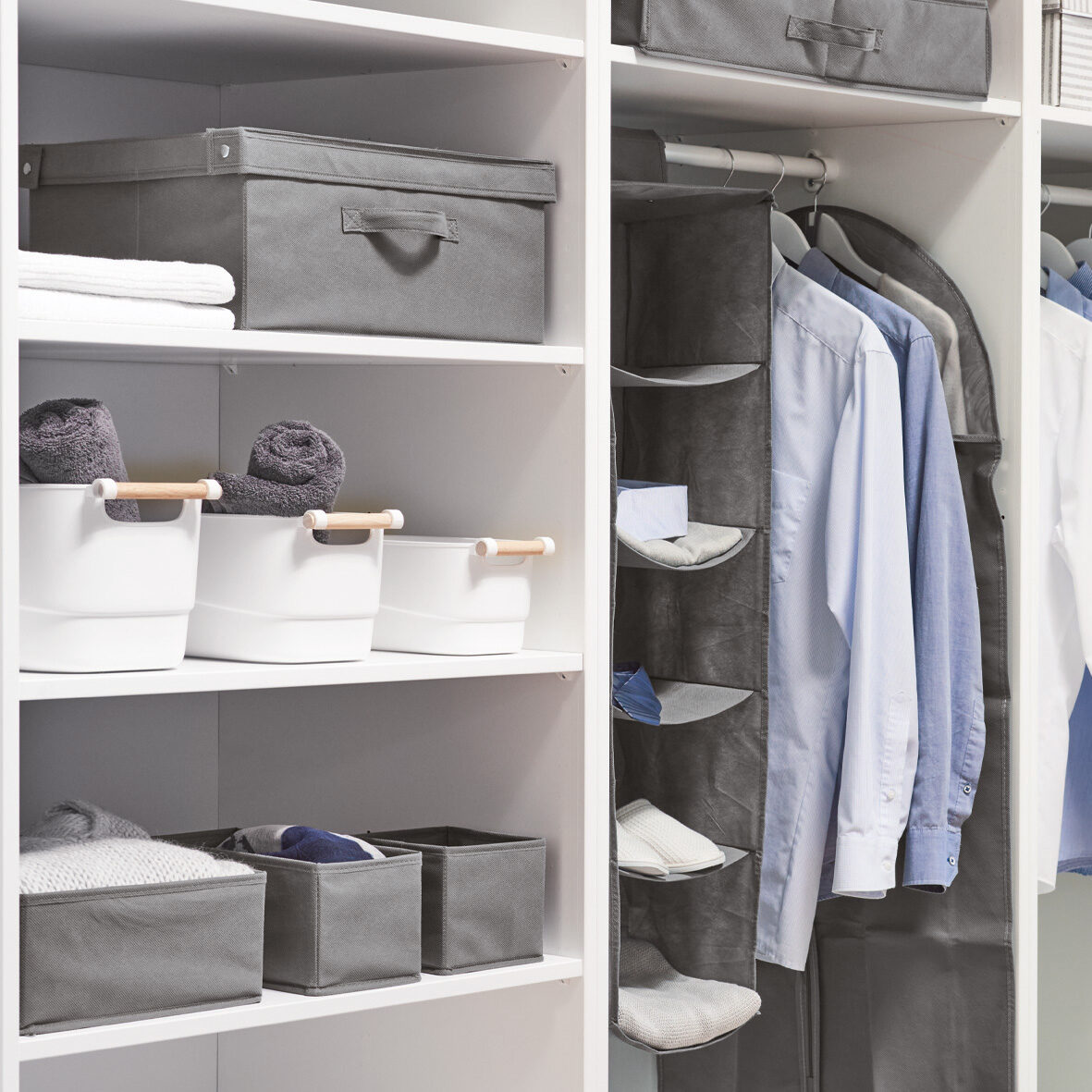 zeller-present-home-living-h-nge-aufbewahrung-5-f-cher-grau image 3