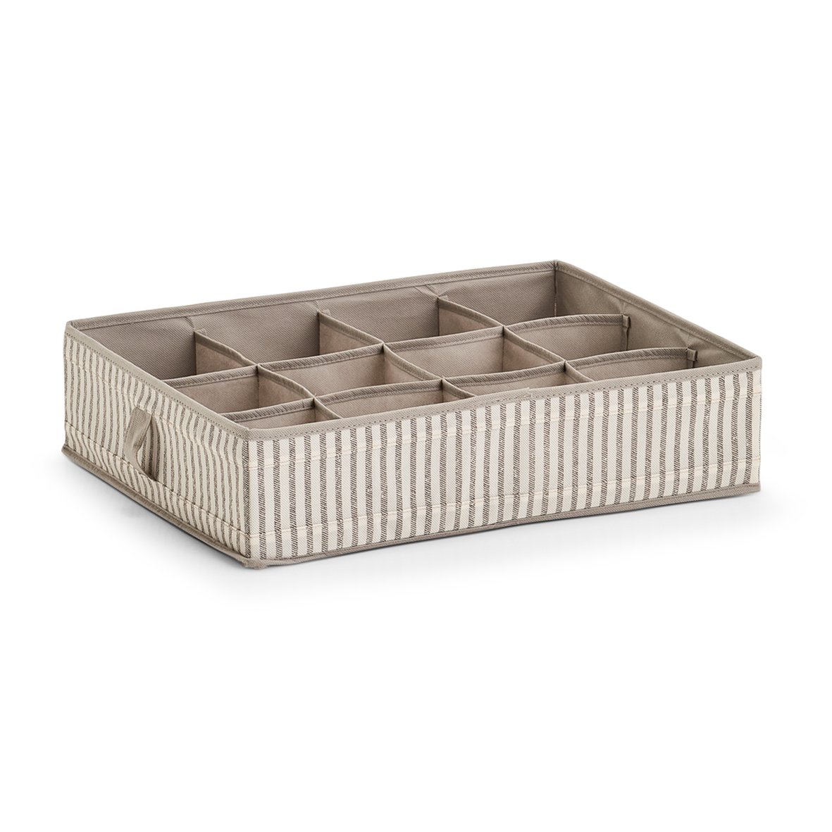 zeller-present-stripes-aufbewahrungsbox-12-f-cher-beige image 1