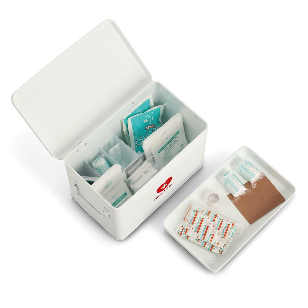 zeller-present-medizinbox-metall-wei-first-aid-kit-2-ebenen image 5