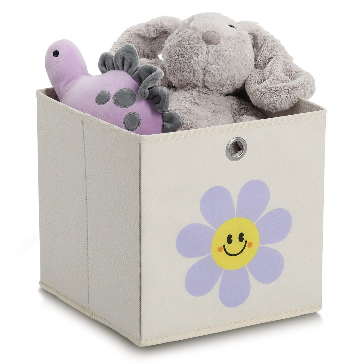 zeller-present-home-living-aufbewahrungsbox-happy-flower-creme image 3