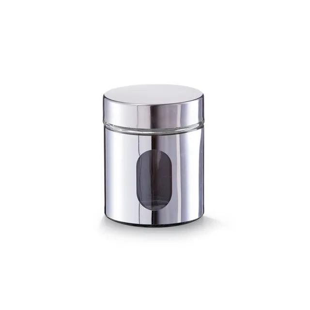 zeller-present-k-che-vorratsglas-600-ml-edelstahl image 1