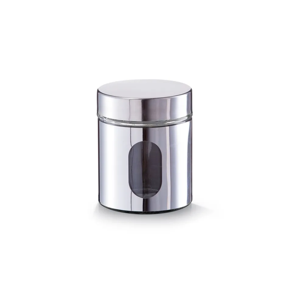 zeller-present-k-che-vorratsglas-600-ml-edelstahl image 1