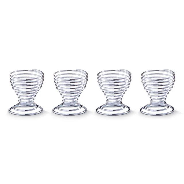 zeller-present-k-che-eierbecher-set-4-tlg-metall-verchromt image 1