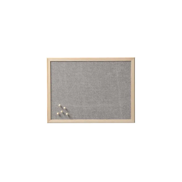 zeller-present-office-pinboard-leinen-kiefer-grau-pinnwand image 1