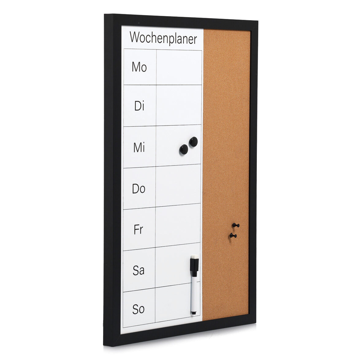 zeller-present-office-wochenplaner-kork-metall-schwarz image 2
