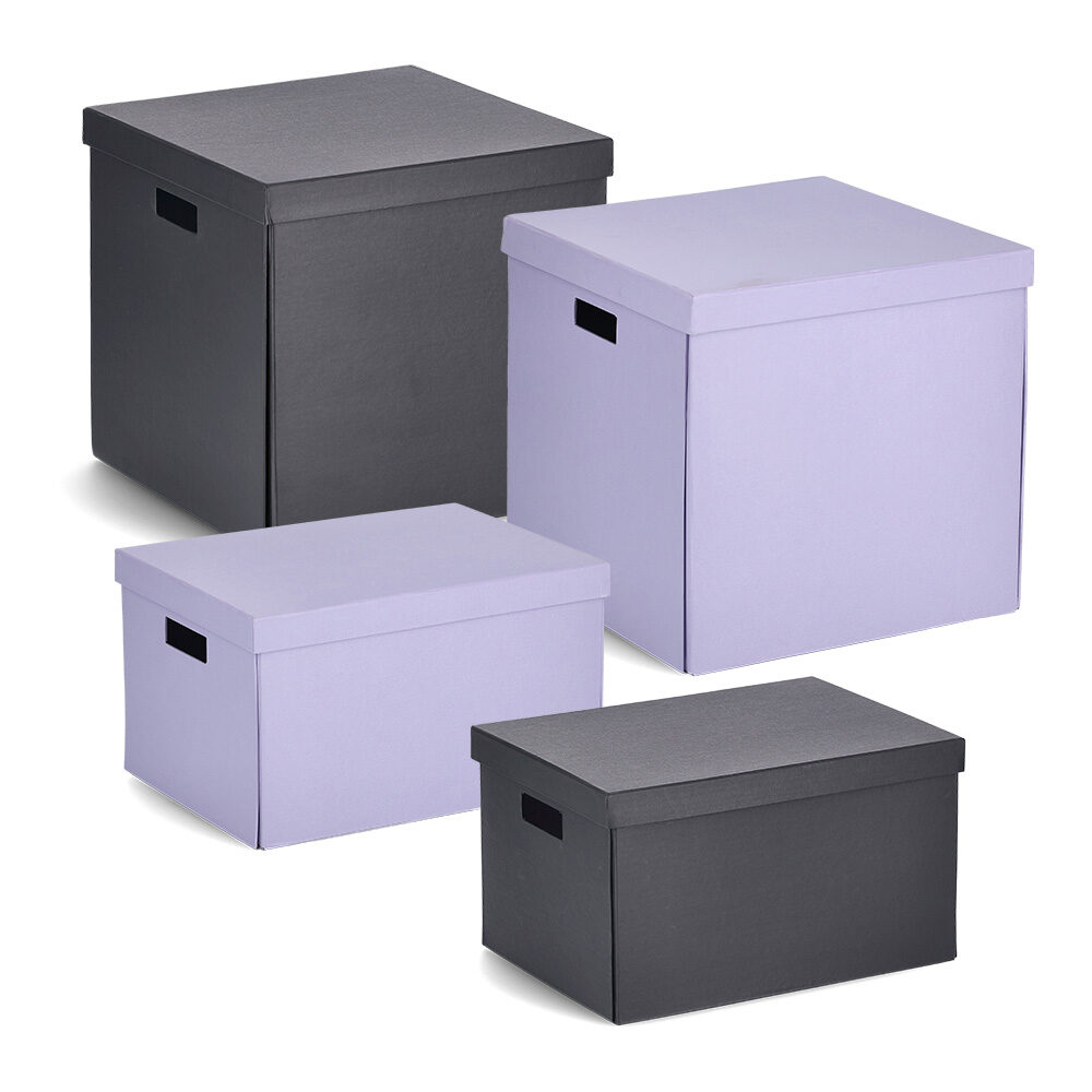 zeller-present-home-living-aufbewahrungsbox-karton-flieder image 6