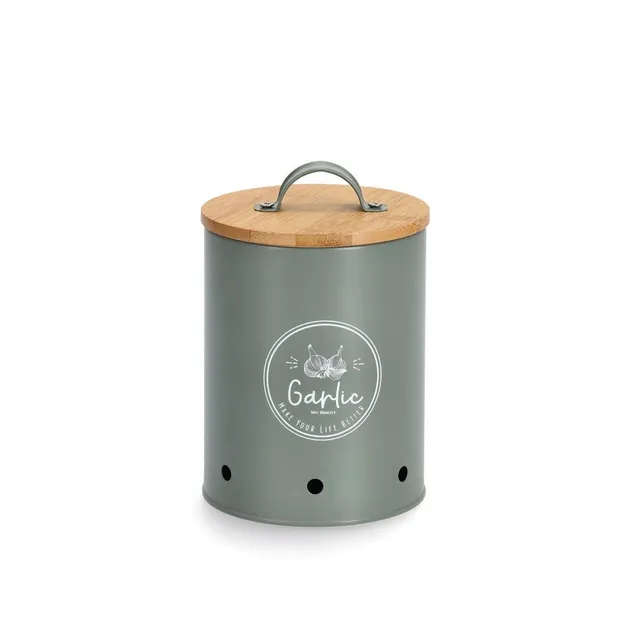 zeller-present-k-che-vorratsdose-garlic-metall-gr-n image 1