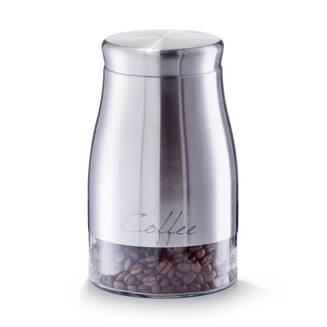 zeller-present-k-che-vorratsglas-coffee-1300-ml-edelstahl image 1