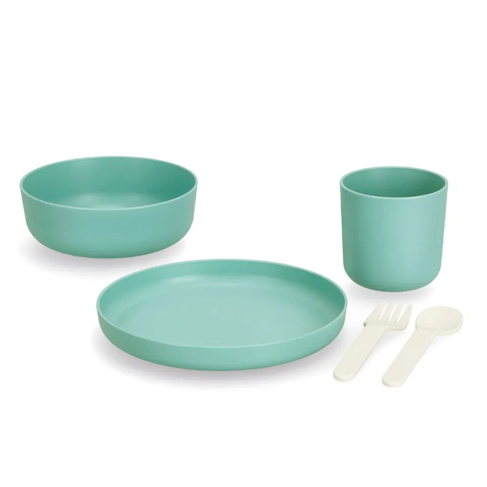 zeller-present-kids-kinder-geschirr-set-5-tlg-kunststoff-salbei image 1