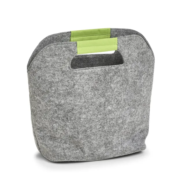 zeller-present-k-hltasche-filz-grau-gr-n-isoliert image 1