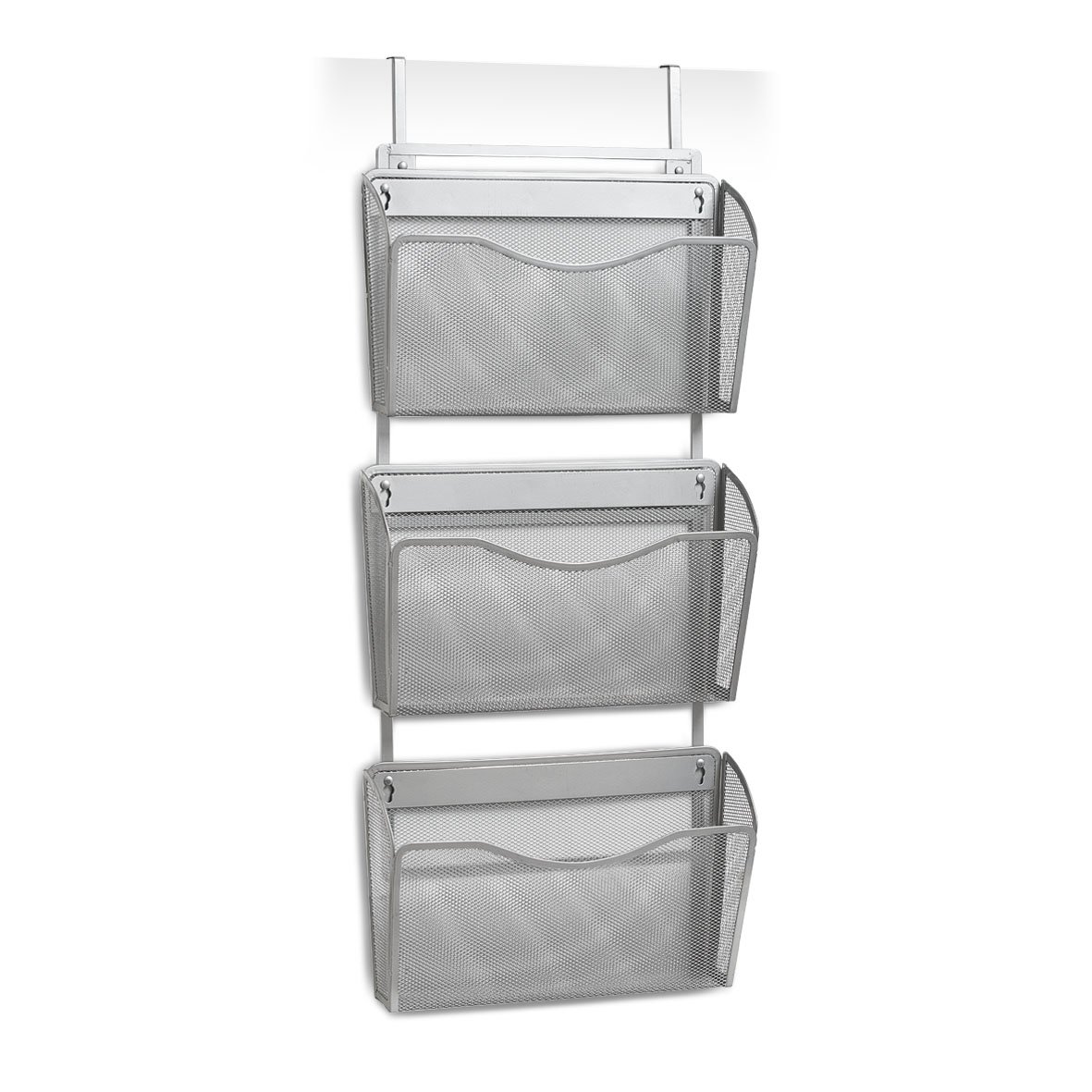 zeller-present-home-living-wand-t-r-magazinhalter-mesh-3-f-cher image 1