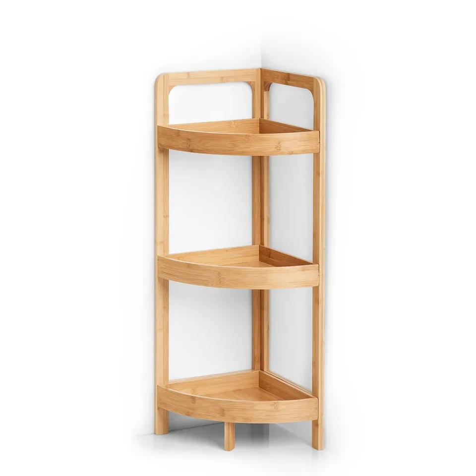zeller-present-home-living-eckregal-bambus-3-ebenen-standregal image 1
